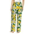 thumbnail image 3 of Xecao Lemon Seamless Pattern Oil Painting Effect Women's Straight Lounge Pajama Pants: The Epitome of Relaxed Sleepwear, 3 of 9