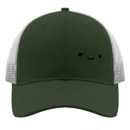 Baseball Hat happy smily face 2 Embroidery Dad Hats for Men Cool Adjustable for Fishing Snapbacks Army green 2 One Size