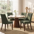 thumbnail image 5 of AFO Upholstered Dining Chair with Solid Wood Legs & Padded Seat, Wood Mid Century Side Chair for Kitchen Desk, Dining Room and Restaurant, Set of 6, Green, 5 of 10