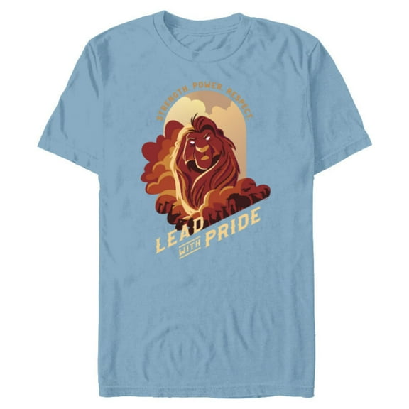 Disney The Lion King 30th Anniversary Mufasa Lead with Pride - Short Sleeve Blended T-Shirt for Adults - Customized-Ocean Blue