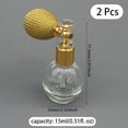 thumbnail image 2 of 2PCS 15ML Body Glitter Spray Bottle Refillable Shimmer Perfume Sprayer Vintage Glass Fine Mist Travel Cosmetic Shimmer Bottle Empty Pump Dispenser for Women Highlight (Goldenrod), 2 of 3