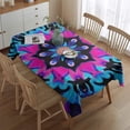thumbnail image 2 of Colorful Mandala Tie Dye Pattern Rectangle Tablecloth 60"x84",Waterproof Polyester Rectangle Table Cloth, Wipeable Spillproof Polyester Tablecloth for Dining, Camping, Indoor and Outdoor, 2 of 5