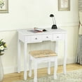 thumbnail image 5 of Costway Vanity Table Dressing Table 5 Make Up Table Stool White, 5 of 12