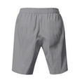 thumbnail image 3 of Mgmyaa Men's Linen Casual Board Shorts Classic Fit Drawstring Elastic Waist Shorts with Pockets, 3 of 8