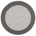 thumbnail image 2 of SAFAVIEH Braided Lars Geometric Reversible Area Rug, Charcoal/Ivory, 6' x 6' Round, 2 of 11