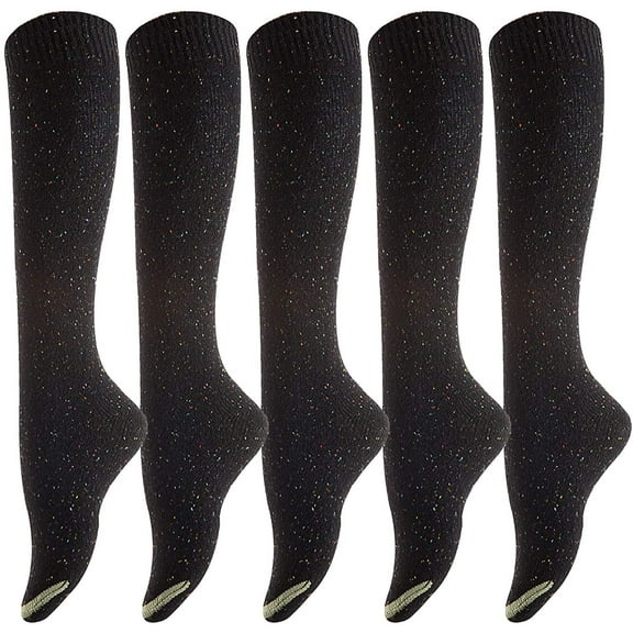 Lovely Annie Women's 5 Pairs Fancy Knee High Cotton Boot Socks Size 6-9 HR8212