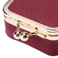thumbnail image 2 of Almacenamiento Cuero Genuino Versátil Monedero Monedas Mini Collar (vino) Rojo, 2 of 7