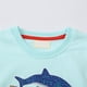 thumbnail image 3 of Gibobby Sudadera de cuello redondo para niño, camisa básica de manga larga con patrón que brilla en la oscuridad(Azul claro, 3-4 Años), 3 of 5