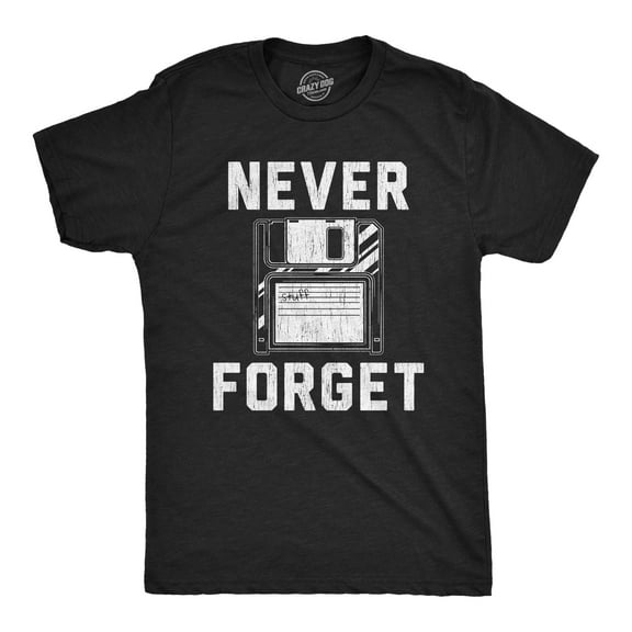 Mens Funny T Shirts Never Forget Sarcastic Floppy Disk Graphic Novelty Retro Tee for Men Graphic Tees