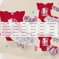 thumbnail image 3 of Newborn Girl Outfits Strawberry Ribbed Baby Summer Clothes Romper Bow Ruffle Shorts Skirt Headband Toddler Girl Outfits Red 3-6 Months, 3 of 5