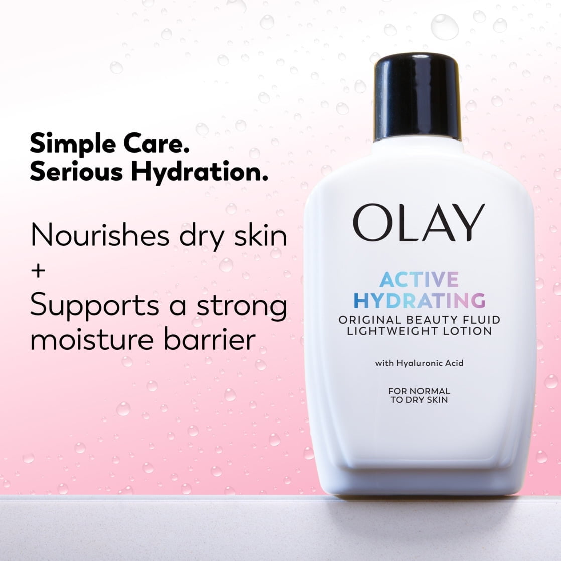 OLAY Active Hydrating Beauty Fluid Original 4 oz Pack of 4