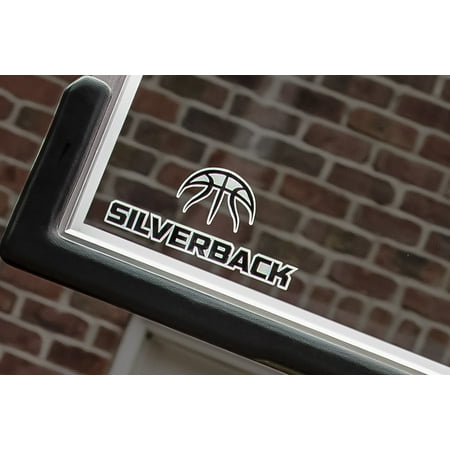 Silverback 54" In-Ground Height-Adjustable Basketball System with Tempered Glass Backboard, Anchor Mounting, and 5-year Limited Warranty