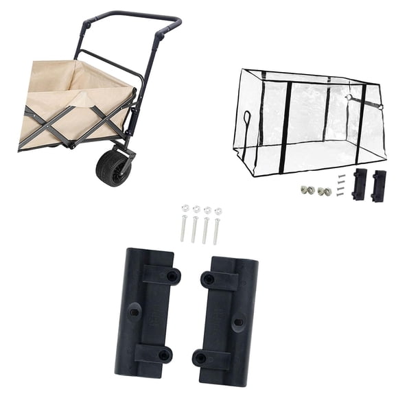 Asa de carrito plegable Asa de carro plegable Carro de empuje y tracción Cubierta de lluvia Conector de acero desmontable Adecuado para acampar Almace
