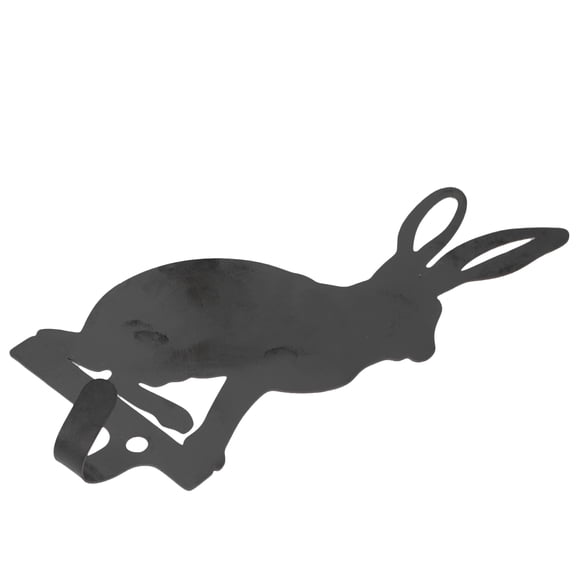 NICEXMAS Vintage Black Metal Bunny Wall Hook Decorative Coat Rack for Hallway, Study, Balcony, Entryway Organizer