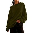 thumbnail image 2 of hxobax Light Sweatshirts for Women Fall Fashion Long Sleeve Shirts Raglan Shirt Pullover Tunic Tops, 2 of 8