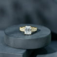 thumbnail image 5 of Rosec Jewels Moissanite Emerald Cut Engagement Ring with Side Stones - 7X9 mm - 2 Carat Ring - D-VS1 Quality Certified, 14K Yellow Gold, US 5.00, 5 of 9