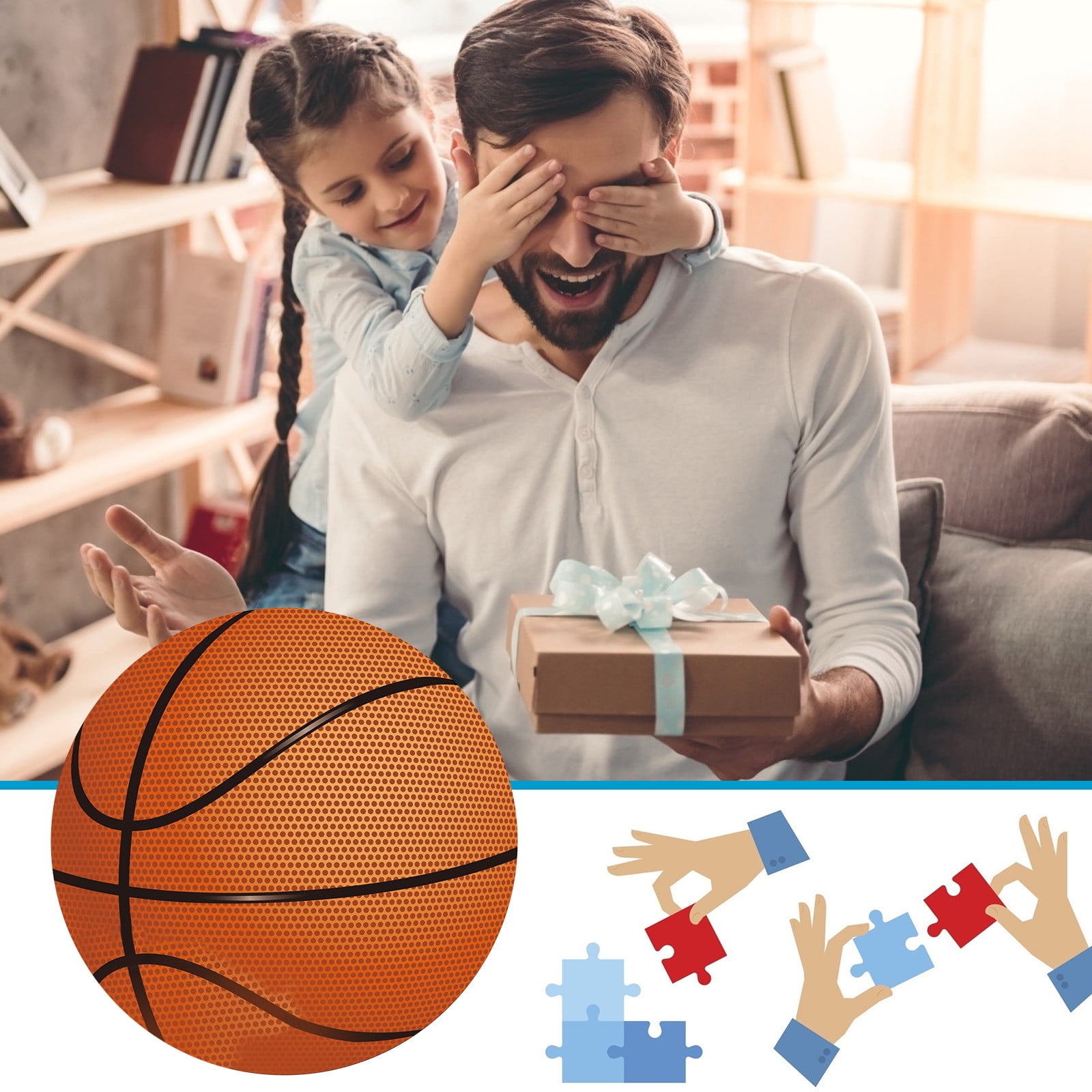 EGNMCR Football Basketball Puzzle 1000 For Adults Round Educational Toys Puzzle game Birthday Gifts for Kids