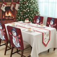 thumbnail image 4 of Christmas Snowman Chair Covers Set of 1 Winter Cute Cartoon Snowman Red Plaid Chair Back Covers Stretch Removable Washable Slipcovers Protector for Dining Room Kitchen Party Decor, 4 of 5