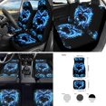 thumbnail image 2 of Jeiento Dolphin Automotive Seat Cover Interior Set, 17 Pack Car Front Rear Seat Covers Floor Mats Seatbelt Pads Love Heart Cup Coasters Keychains Armrest Cover Universal Fit SUVs Sedans Trucks, 2 of 8