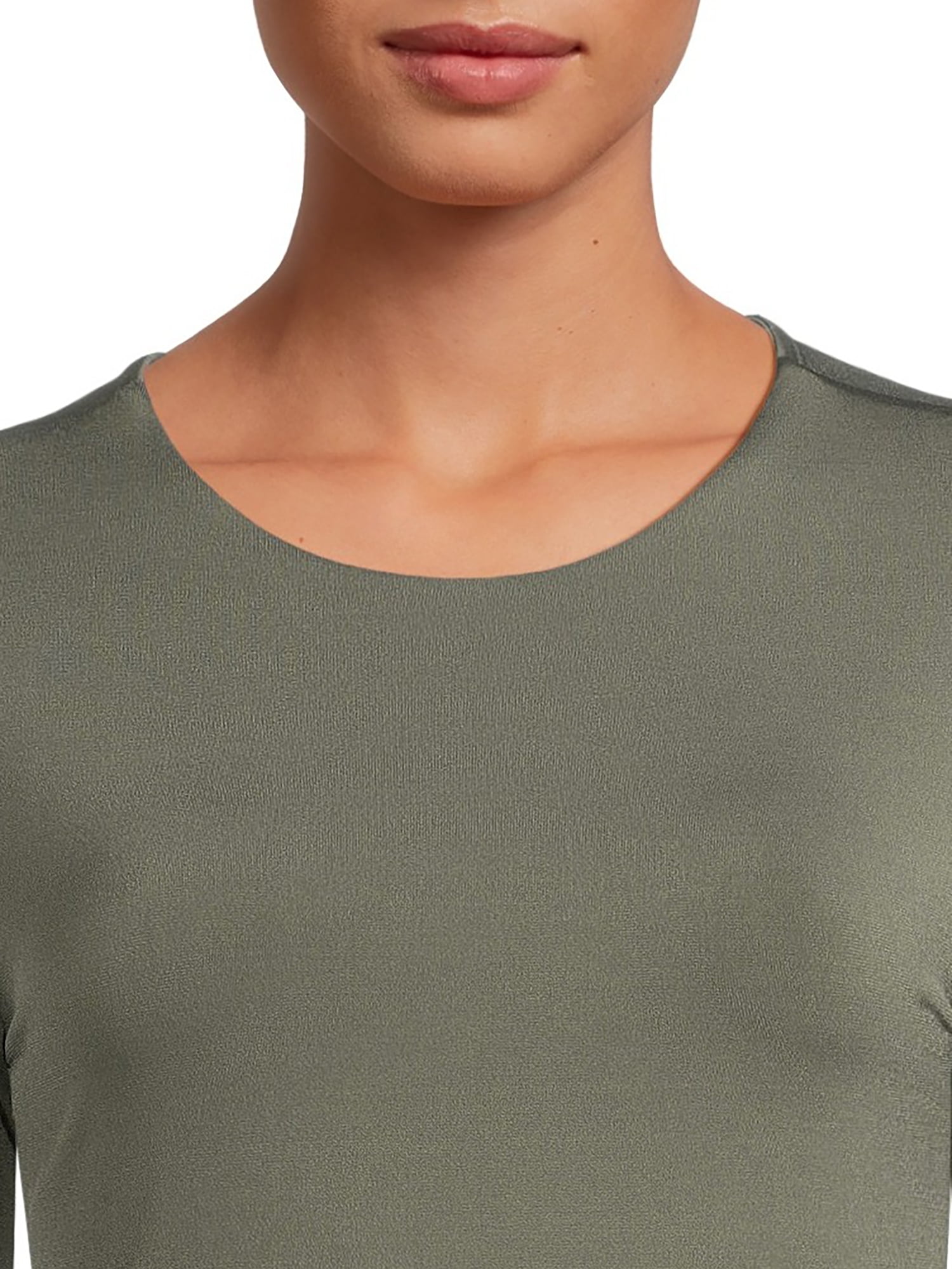 No Boundaries Double Layer Long Sleeve Fitted T-Shirt (Women's and Women's Plus)