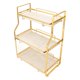 thumbnail image 5 of Estante de Almacenamiento para Baño Organizador de Esquina Montado en la Pared Estante de Pie Estante de Pie para Baño para Sala de Estar Dormitorio Cocina Blanco y Dorado Anggrek Otros, 5 of 8