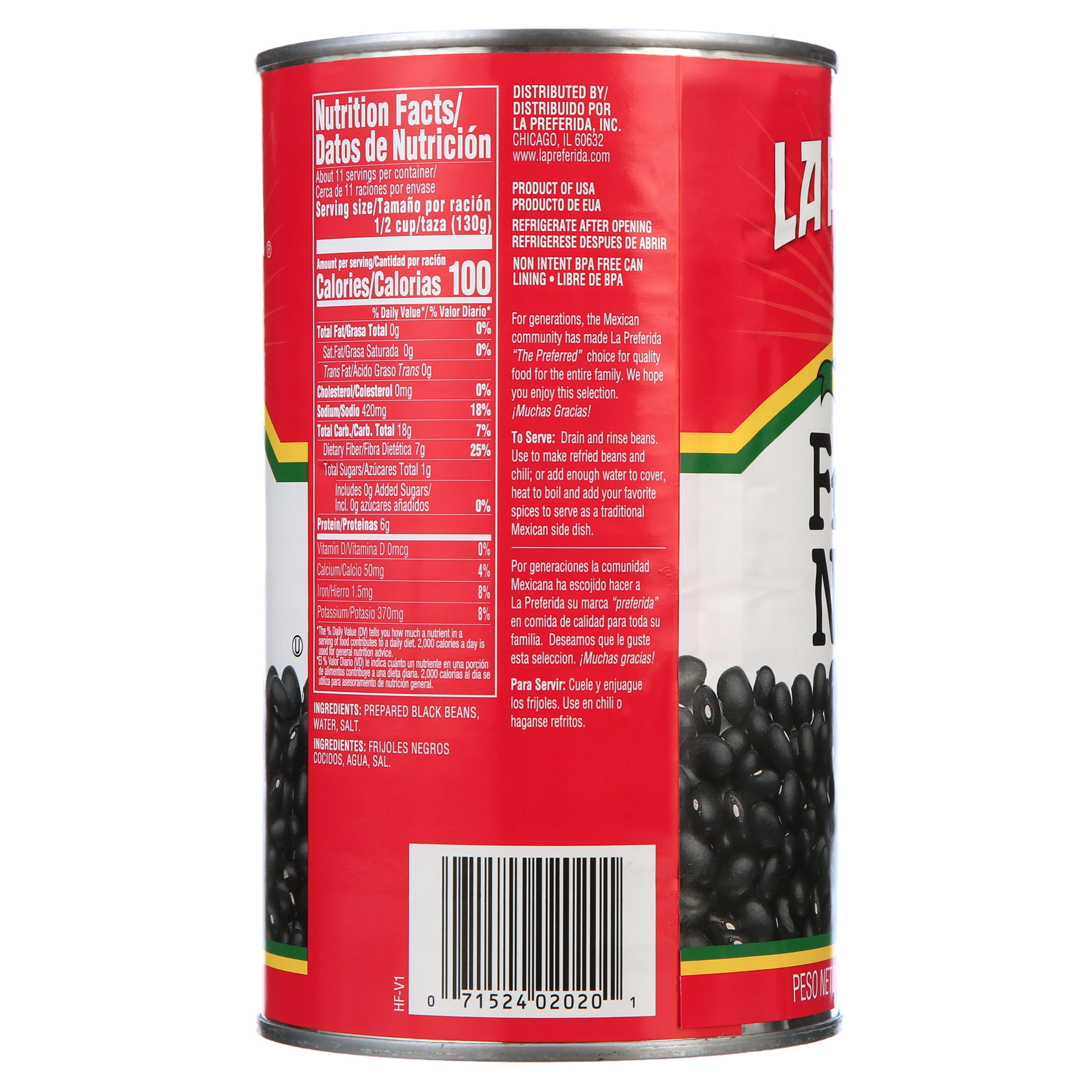 (3 pack) La Preferida Black Beans, 50 oz
