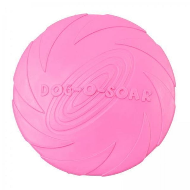 4xSoft Rubber Summer Beach Flying Plate Juguetes Interactivos Para Perros Rosa 18cm