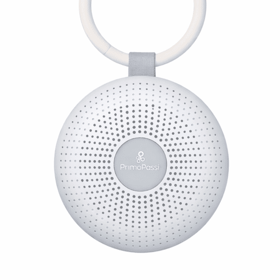 Primo Passi Portable Baby White Noise Machine with Night Light, Cry Detection, Clip-On Travel Sound Machine
