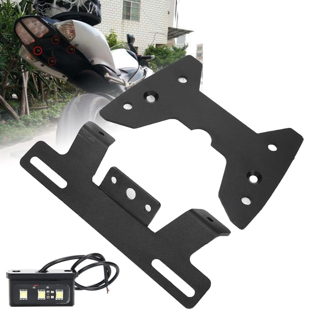 /License Plate Holder, Motorcycle License Plate Holder With LED Lamp For GSXR 600/750 20082010