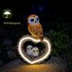 thumbnail image 4 of Estatua de jardín de búho solar, escultura de jardín con luces LED solares, estatua de resina hecha a mano impermeable al aire libre, decoración de estatua de pájaro del amor, adecuada para, 4 of 6