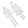 thumbnail image 3 of Chendee 1 Pair Acrylic Men&Woman Wc Door Sign Washroom Signage Sticker,Silver, 3 of 8