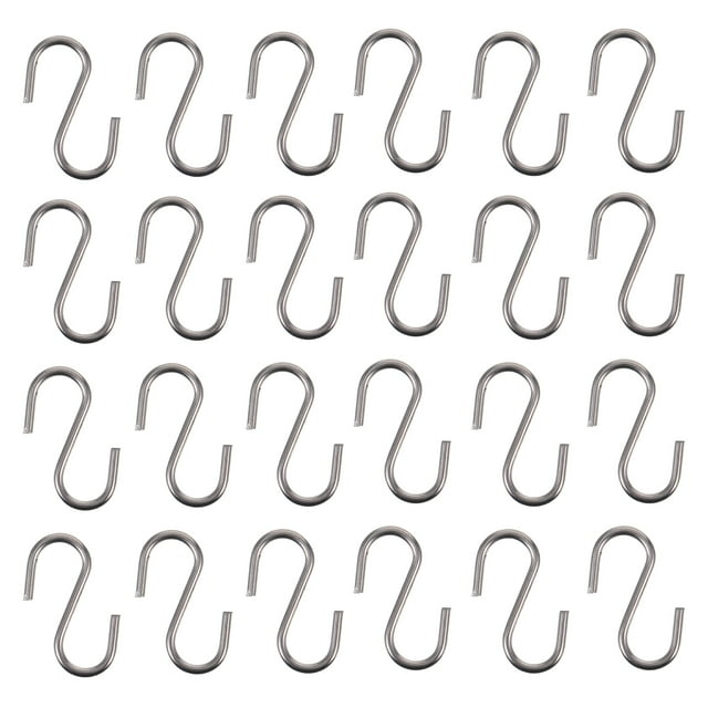 30 Pcs Crochets en S en Acier Inoxydable Crochets en Fil d'Acier Crochets en Forme de S Crochets Suspendus en S
