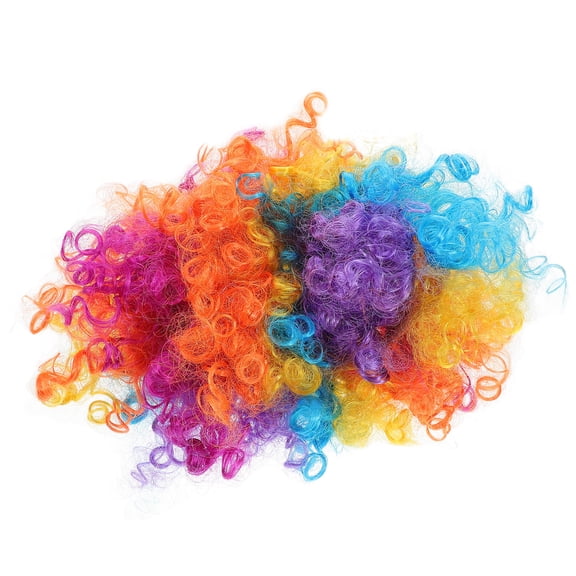 OHOIOLLA Women's Clown Costume Wig, Multicolor Synthetic Fiber Cosplay Hairpiece, Party Makeup Accessory, 1 Pc