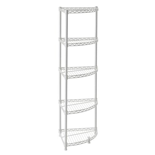 Muscle Rack 14 W X 14 D X 47 H 5 Tier Steel Wire Corner Shelving