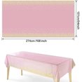 thumbnail image 2 of Manteles desechables de plástico, [juego de 4] manteles de plástico para mesas de interior o exterior, fiestas, picnic, Navidad, cumpleaños y bodas, 54 x 108 pulgadas, color rosa JAMW Sencillez, 2 of 5
