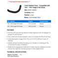 thumbnail image 2 of Lower Radiator Hose - Compatible with 1961 - 1967 Dodge D100 Series 1962 1963 1964 1965 1966, 2 of 2