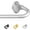 Silver, variant on Wrap Around Curtain Rods,Curtain Rods , Adjustable Blackout Curtain Rod Set ,Room Darkening Single Window Rod,Metal Hidden Curved Drapery Rods