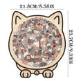 thumbnail image 3 of Unique Animal Shape Morandi-Colored 135-Piece Cat Shaped Wooden Jigsaw Puzzle Unique Craft for Cats Lovers Creative Gift Home Decor, 3 of 8