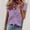 Purple, variant on Rezuofi 1 Pcs Womens Dressy Casual Tops Ruffle Short Sleeve V Neck Shirts Elegant Business Work Blouse