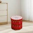 thumbnail image 6 of Folding Storage Ottoman Foot Stool Seat Chest with Funny Fruit Pattern for Living Room Bedroom Dorm Furniture, 6 of 9