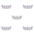 thumbnail image 2 of mmirethe Exquisite Craft And Delicate Pattern Rhinestone For Wedding Or Bridal Electroplated Tiaras Silver + pink 5Set, 2 of 6