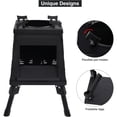 thumbnail image 2 of Redcamp Wood Burning Camp Stove, Portable Cast Iron Camping Wood Stove, Black Woodstove with Carrying Case for Backpacking Outdoor Cooking, 2 of 8