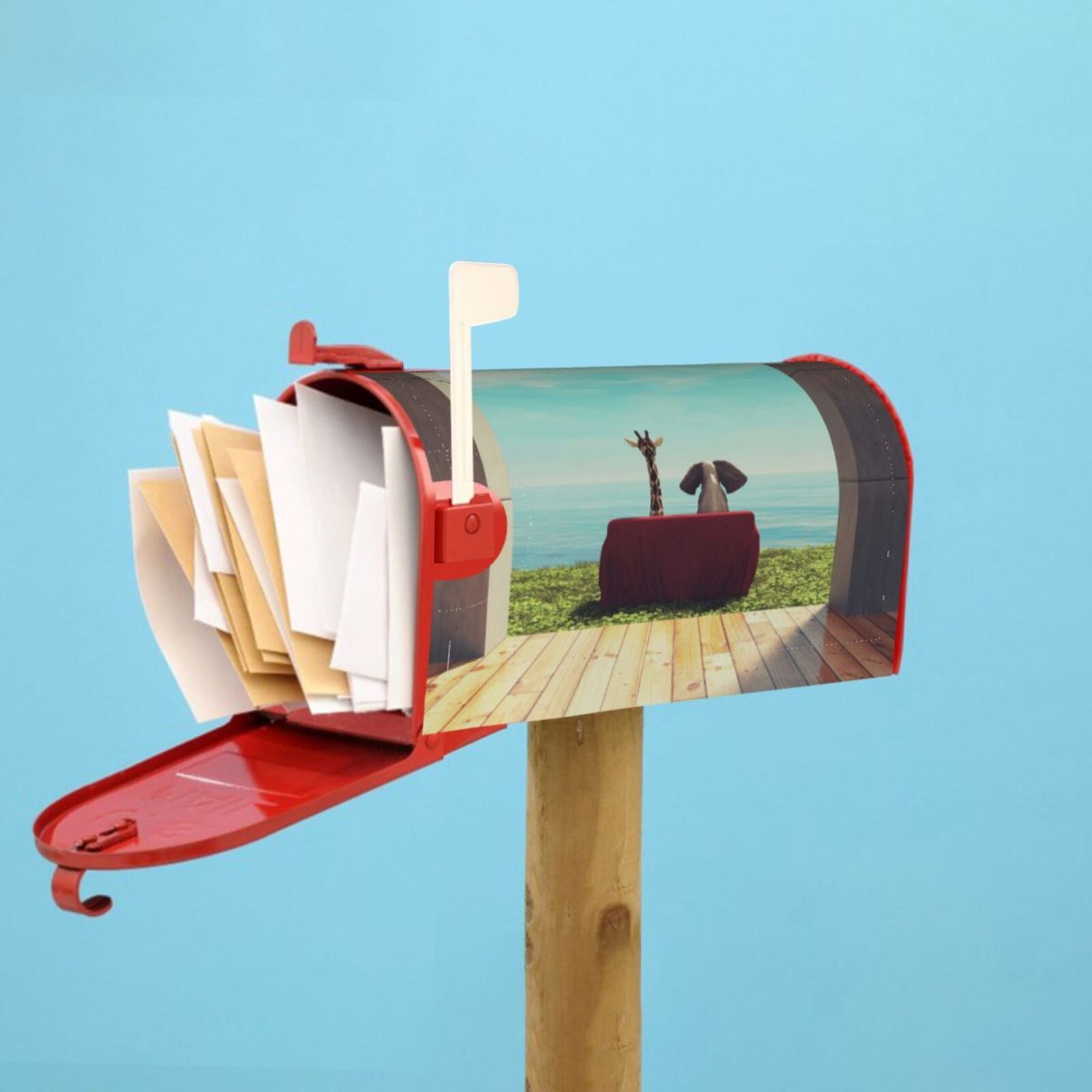 Kdxio Magnetic Mailbox Cover 21x18 in Mailbox Cover Outdoor Decoration Holiday Mailbox Covers for Home Garden Yard-21x18 in