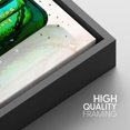 thumbnail image 4 of PixonSign Framed Wall Art Print Set Green Paint Splatter Perfume Bottle Floral Fashion Mixed Media Modern Art Glam Closeup Fun Multicolor Ultra for Living Room, Bedroom, Office - 16"x24" Black, 4 of 5