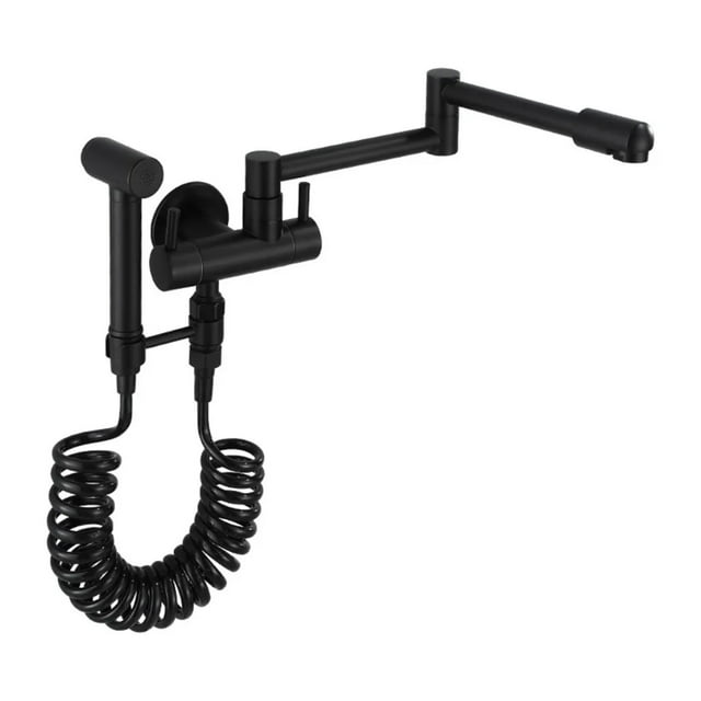 Kitchen Water Taps Lengthen Wall Mount Kitchen Sink Single Cold Faucet, Laundry Pool Mop Balcony Pot Filter ,Easy to Install