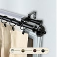 thumbnail image 4 of Milcah 13/16" Double Bay Window curtain rod Adjustable 20"-36", 38"-72" - Black, 4 of 5