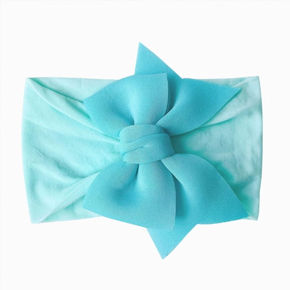 WUANDIXFA Infant Bows Baby Bows Headbands Soft Nylon Hairbands Hair Accessories for Baby Girls Infant Toddler,Blue,One Size