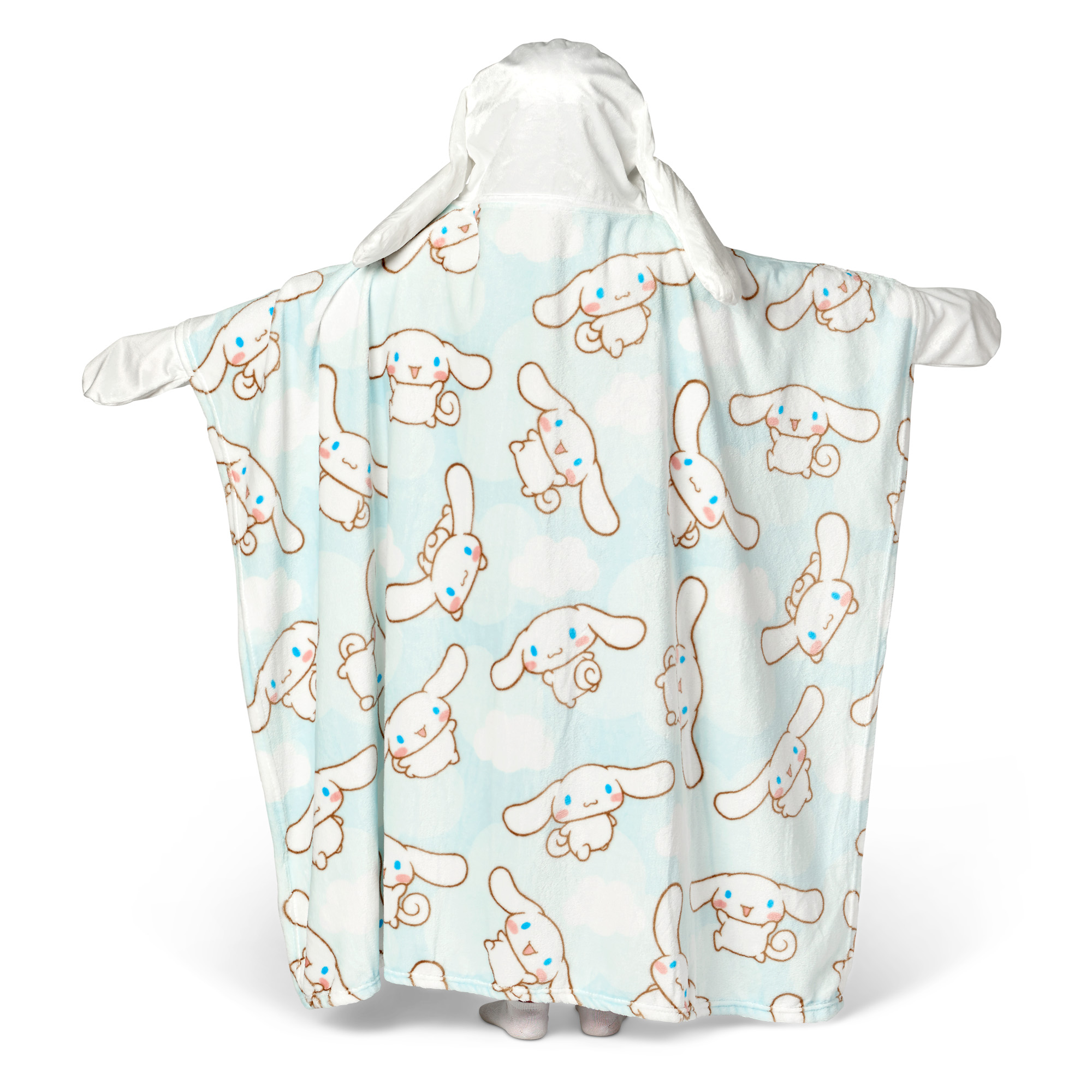 Cinnamoroll Clouds Hooded Throw 40x50 inches - Wearable Entertainment Blanket for Kids
