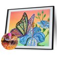 thumbnail image 2 of Wdftyju Flor mariposa parcial redondo cristal taladro DIY diamante pintura (KA287) Wdftyju 6za2sl7rs2da8zu2D01, 2 of 9
