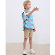 GOGO Kid Reflective Running Vest / Safety Vests With Elastic Waistband, Preschool Uniforms-neonOrange-CHILD